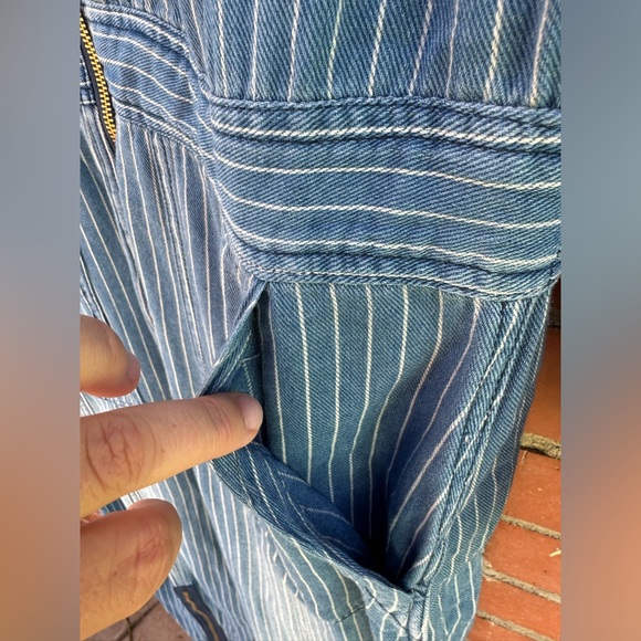 Sandrine Rose x Free People indigo striped jumpsuit - Picture 5 of 7